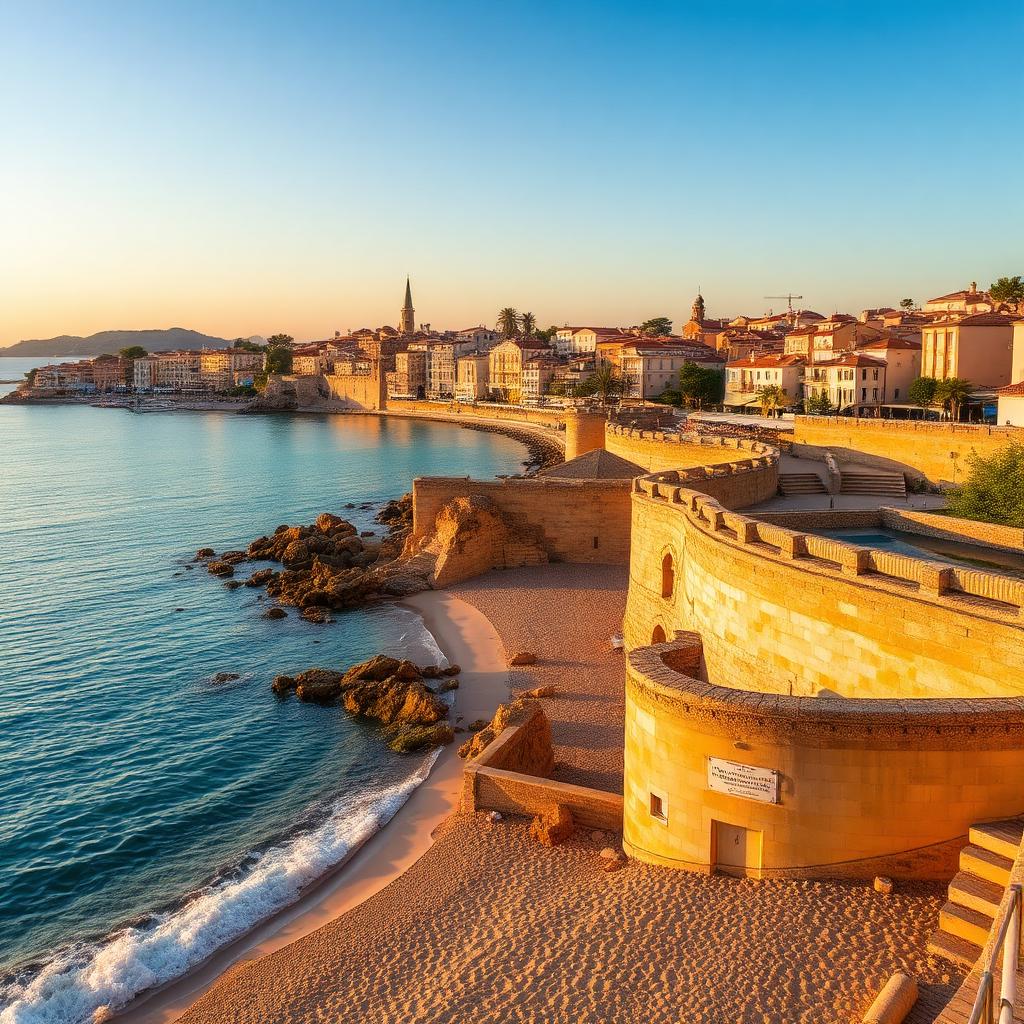 Plage de la Gravette dans le vieil Antibes