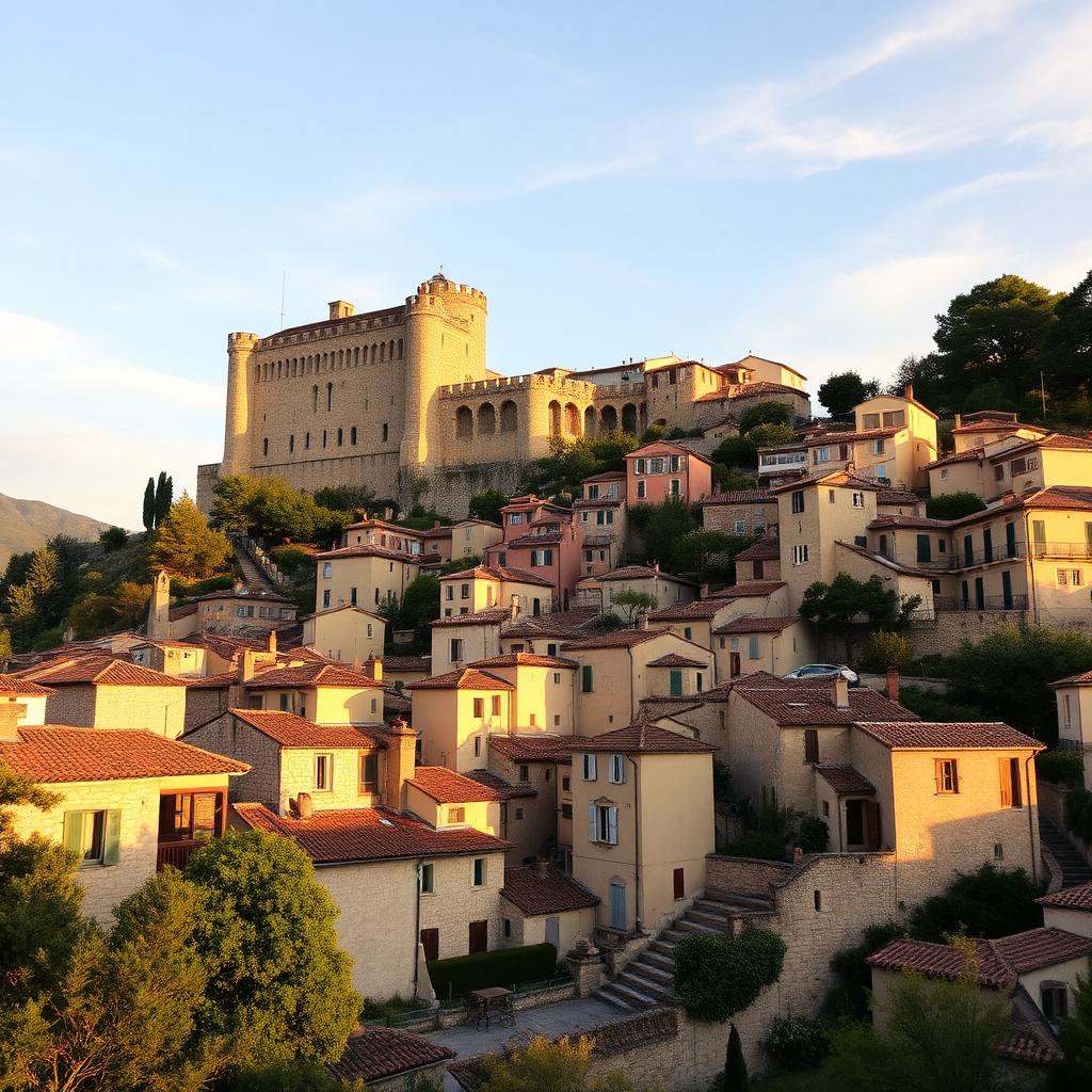 Village médiéval de Roquebrune avec son château perché